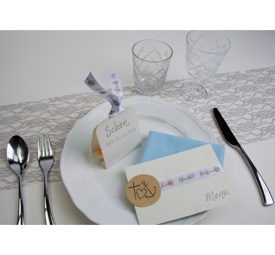 Ruban satin « Glaube Hoffnung Liebe »