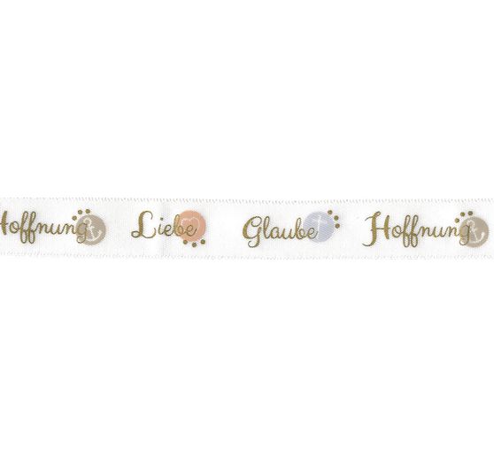 Ruban satin « Glaube Hoffnung Liebe »