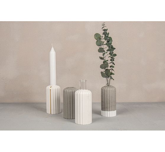 Gießform "Vase geriffelt"