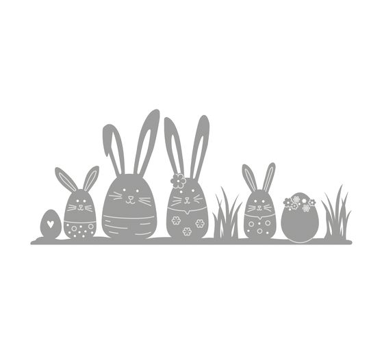 Gabarit d'estampe « Famille de lapins »