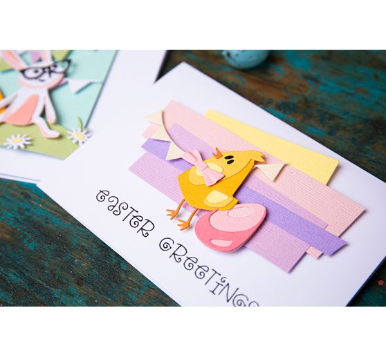 Gabarit d'estampe Sizzix Thinlits « Bunny + Chick by Tim Holtz »