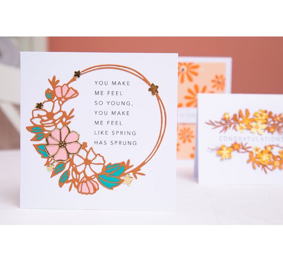 Sizzix Thinlits Stanzschablone "Floral Round"