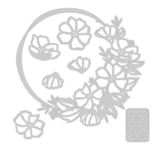 Sizzix Thinlits Stanzschablone "Floral Round"
