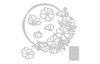Gabarit d'estampe Sizzix Thinlits « Floral Round »