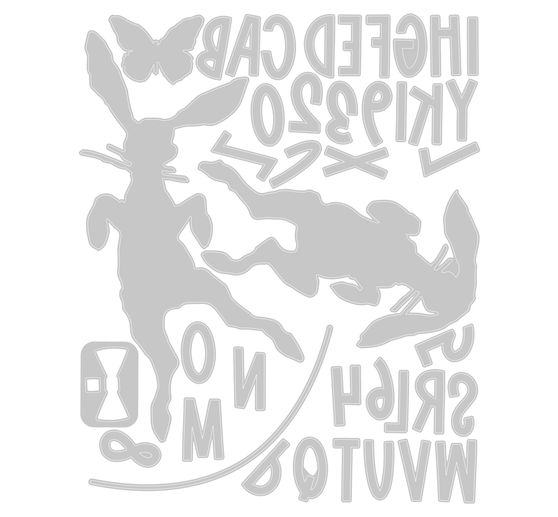 Gabarit d'estampe Sizzix Thinlits « Hippity Hop by Tim Holtz »