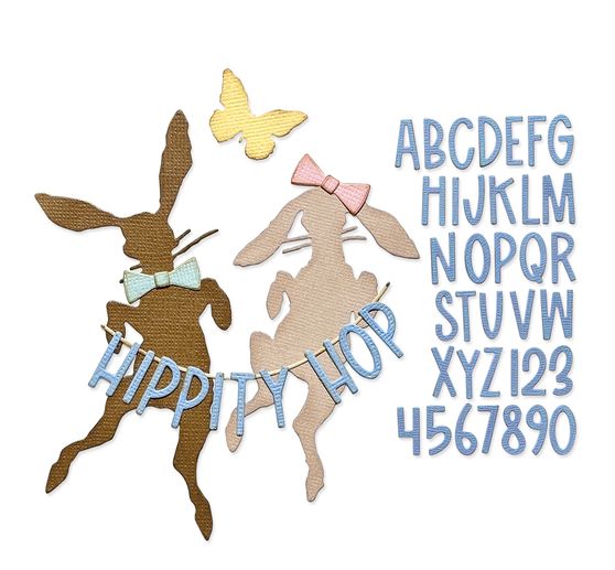 Gabarit d'estampe Sizzix Thinlits « Hippity Hop by Tim Holtz »