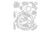 Gabarit d'estampe Sizzix Thinlits « Floral Wreath by Tim Holtz »