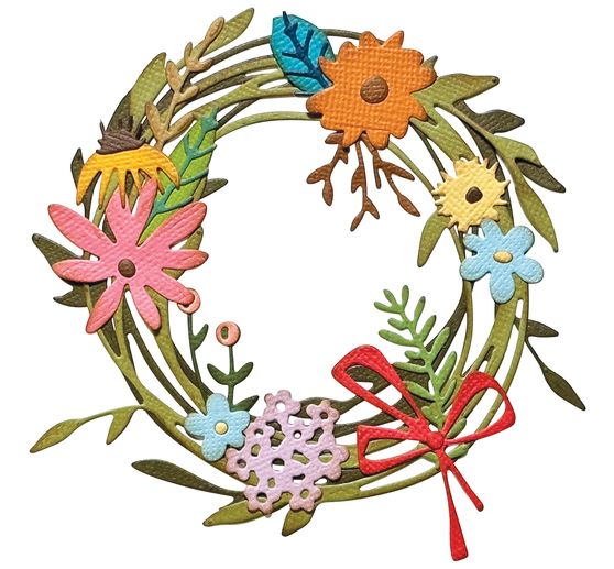 Sizzix Thinlits Stanzschablone "Floral Wreath by Tim Holtz"