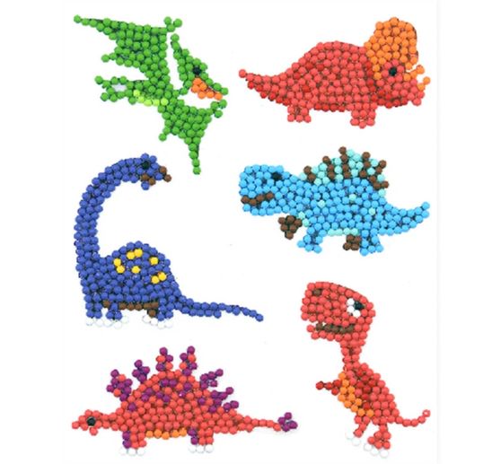 Diamond Painting Sticker Bastelset "Dinos"