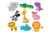 Diamond Painting Sticker craft set "Zoo animals"