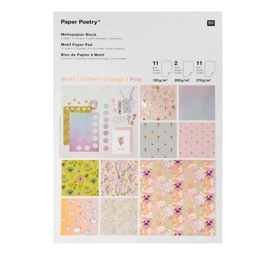 Bloc de papier de bricolage « Flower Power »