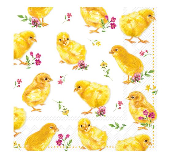 Serviette « Poussins jaunes »