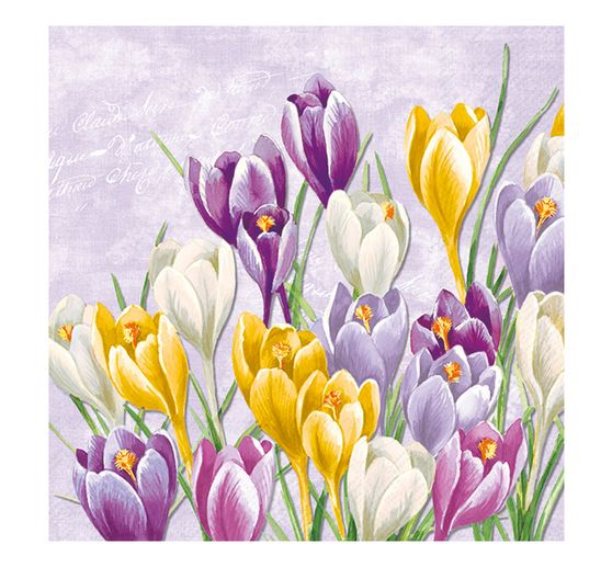 Serviette « Crocus en fleurs »