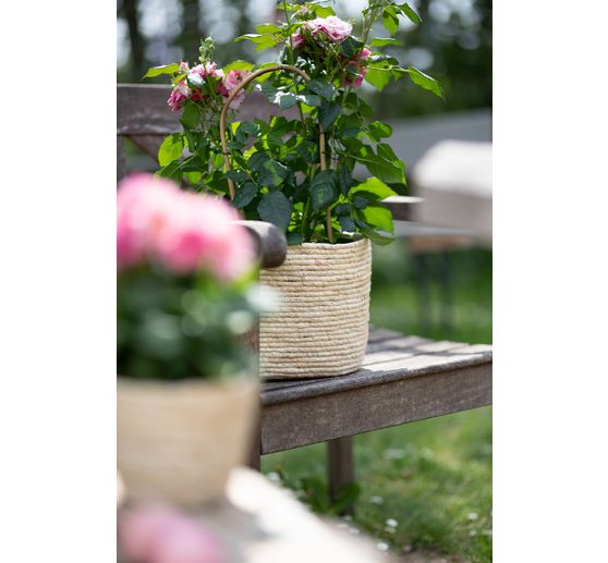 Pot à plantes en jonc de mer