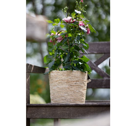 Pot à plantes en jonc de mer