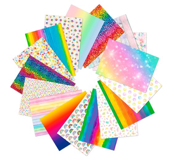 Papier cartonné à motifs « Collection Rainbow »