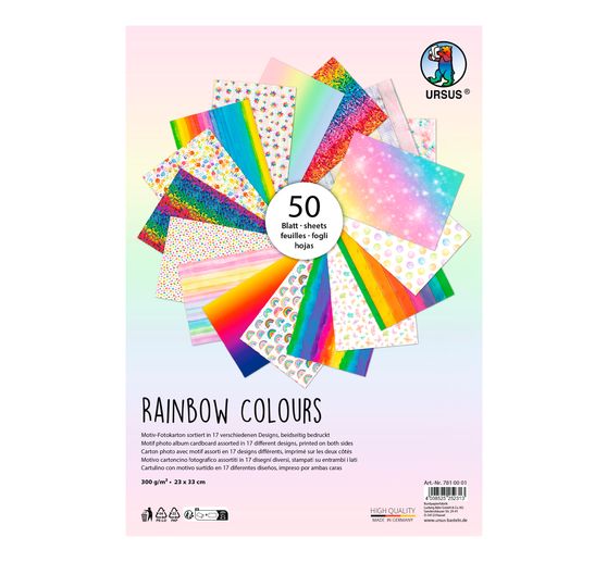 Papier cartonné à motifs « Collection Rainbow »