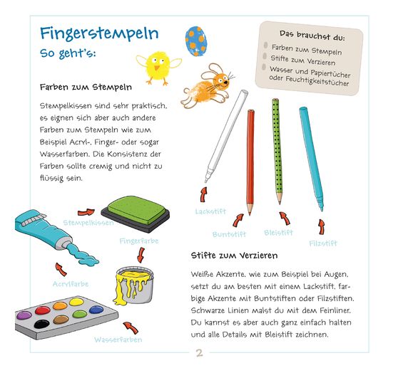 Livre "Fingerstempeln - Bastelblock Ostern"