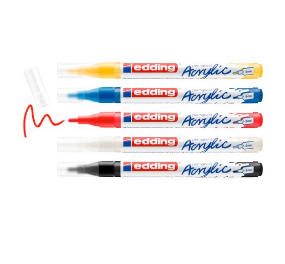 edding 5300 Acrylic "Acrylmarker - Basic", 5er-Set