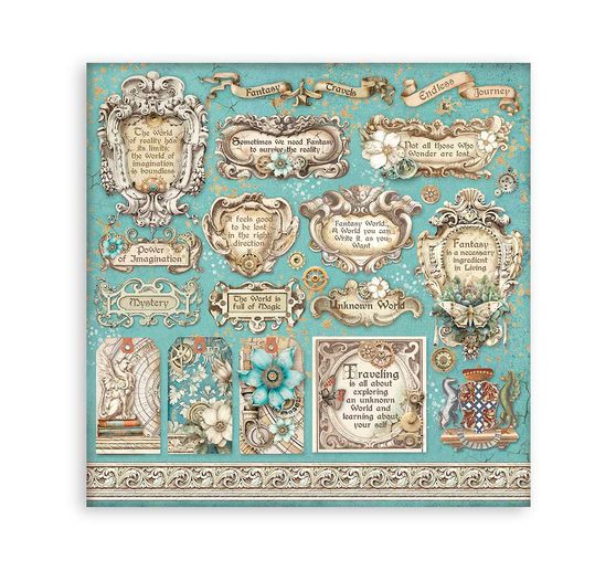 Bloc de papier scrapbooking « Fantasy World »