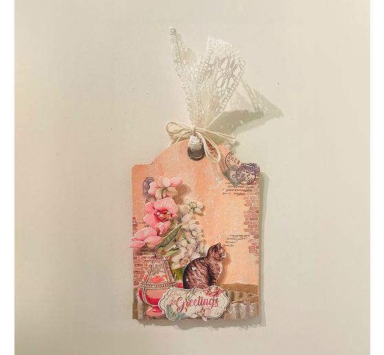 Feuille de décalcomanies Rub-On « Orchid and Cats - Letters »
