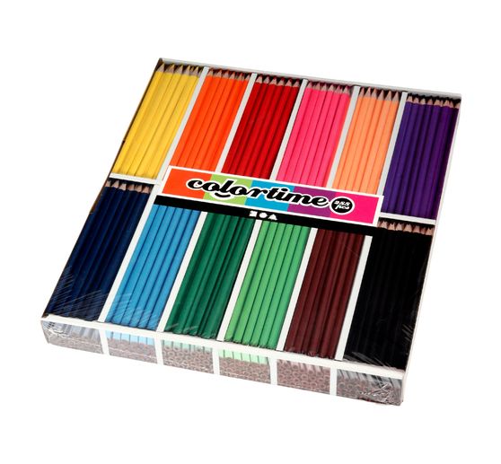 Crayons de couleur Colortime XXL « Classique », mine 3 mm