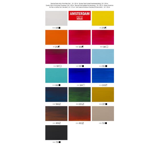 Talens AMSTERDAM Acrylic paint set "Value Pack"