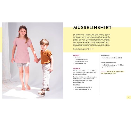 Buch "Mini-Masterclass - Nähen mit Musselin für Kids"