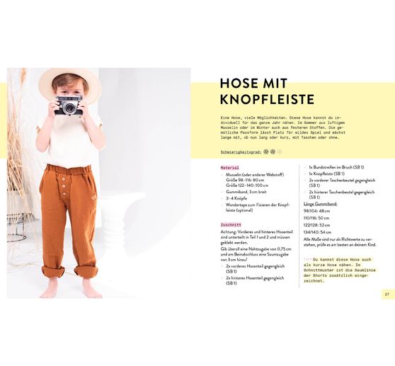 Buch "Mini-Masterclass - Nähen mit Musselin für Kids"