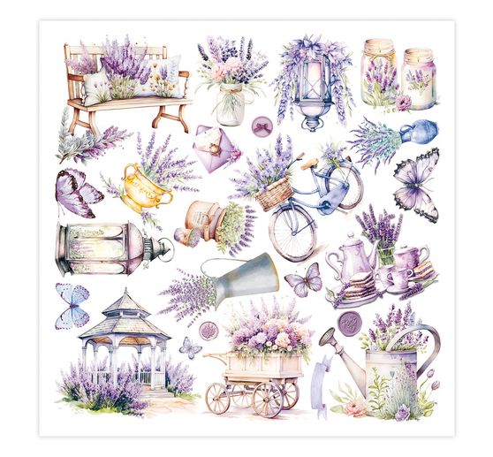 Papier vitrail à motifs « Morning in Provence »