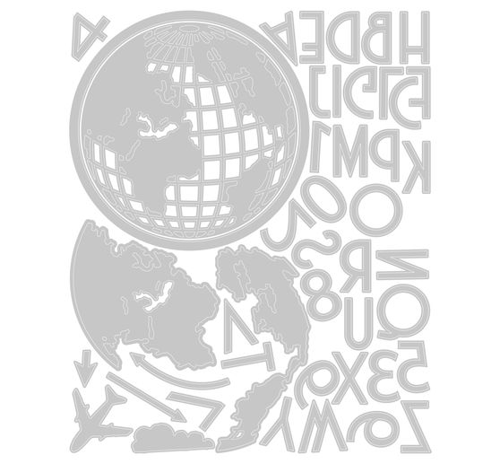 Sizzix Thinlits Stanzschablone "World Travel by Tim Holtz"
