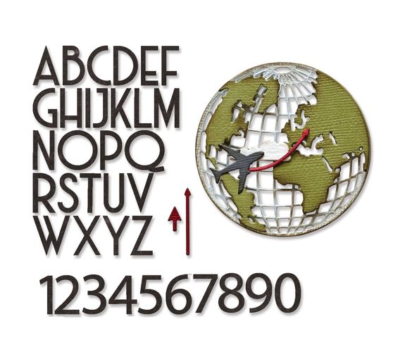Sizzix Thinlits Stanzschablone "World Travel by Tim Holtz"