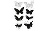 Sizzix Framelits Stanzschablone und Clear Stamps "Painted Pencil Butterflies"