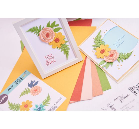 Gabarit d’estampe Sizzix Thinlits « Flowers & Fern »