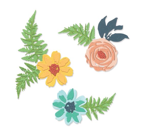 Gabarit d’estampe Sizzix Thinlits « Flowers & Fern »