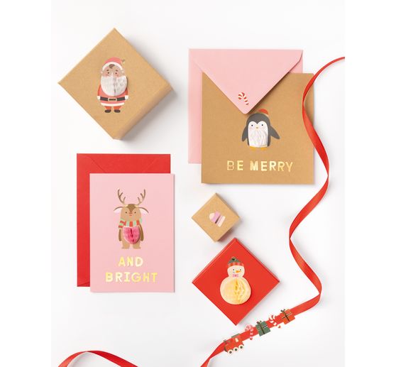 Stickers boules papier alvéolé « Christmas »