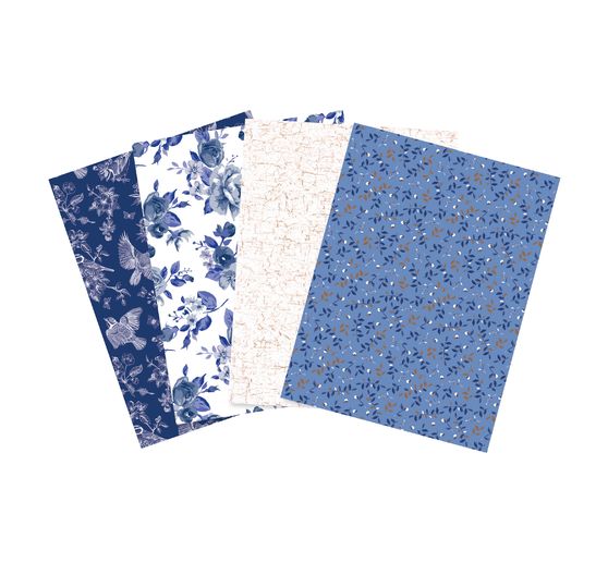 Décopatch Pocket Hot-Foil Collection Mix and Patch "Nature Royal Blue"