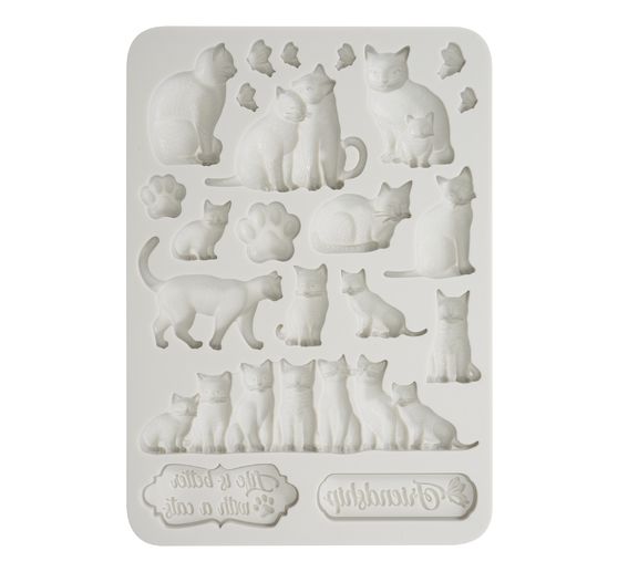 Moule en silicone "Orchids and Cats - Cats