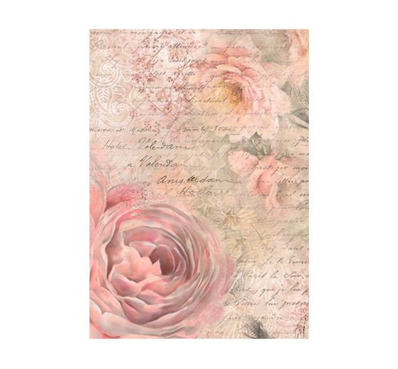 Motif straw silk backgrounds "Shabby Rose"