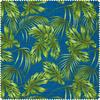 Motiv-Stoff Leinenoptik "Blue Monstera Jungle"