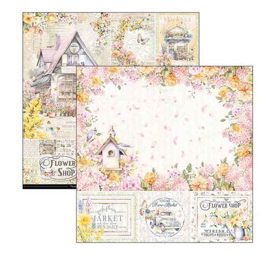 Papier scrapbooking « Flower Shop »
