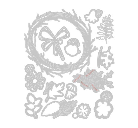 Sizzix Thinlits Punching template "Foliage Wreath by Tim Holtz"