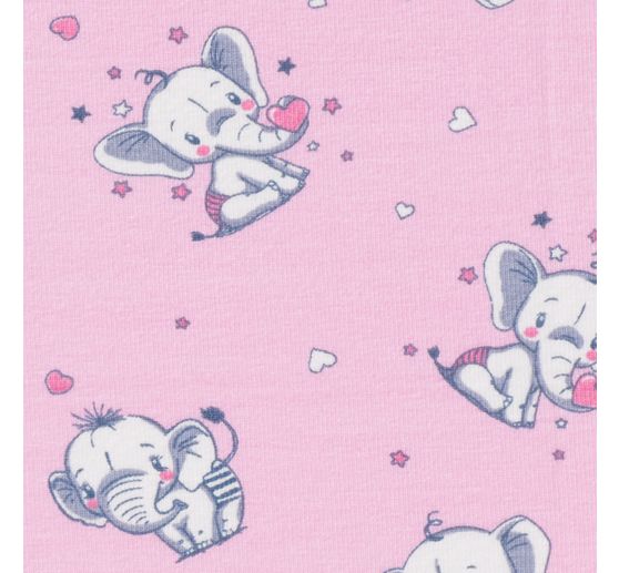 Tissu jersey au mètre « Petits éléphants »