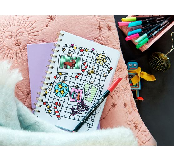 Feutres de coloriage pointe fine edding 1200 « Pastel », set de 6