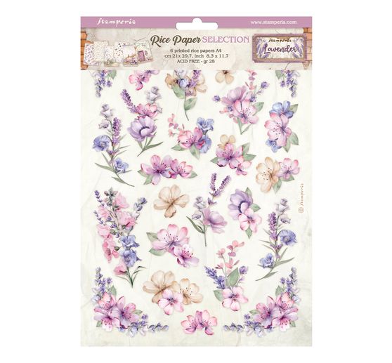 Assortiment de soies de paille à motifs « Lavande »