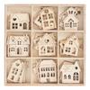 Wooden scatter decorations "Houses"