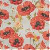 Motif fabric linen look "Poppies"