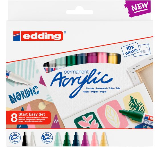 edding Acrylic "Acrylmarker - Nordic", 8er-Set