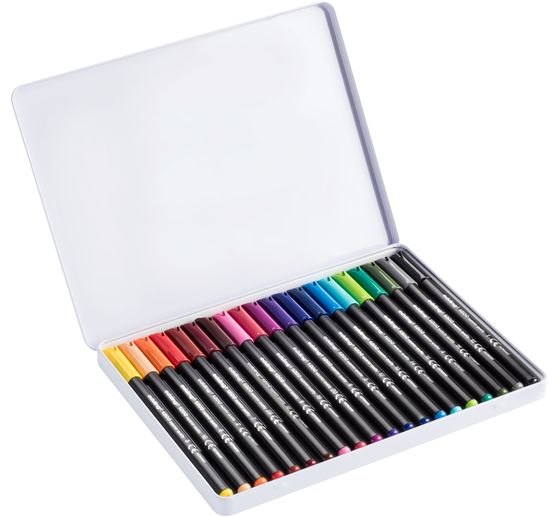 Feutres de coloriage edding 1200, 1 mm, 20 pc. dans boîte métal