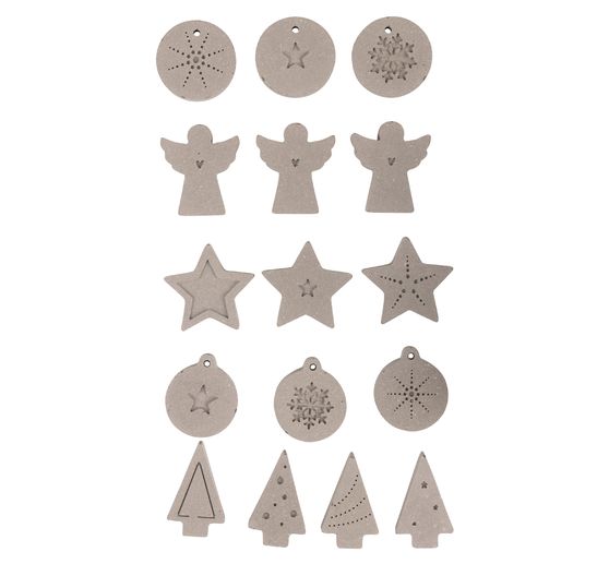 Silikon Gießform "Mini-Dekoformen X-Mas"
